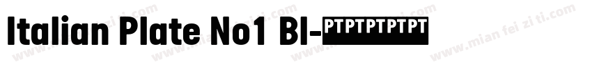 Italian Plate No1 Bl字体转换